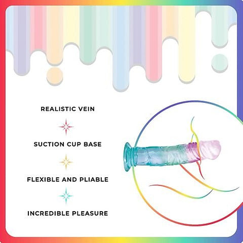 Excellent Power Jellido Clear Coloured 18 cm Realistic Dildo
