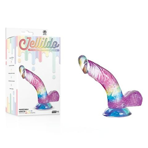 Excellent Power Jellido Clear Coloured 14 cm Curved Dildo