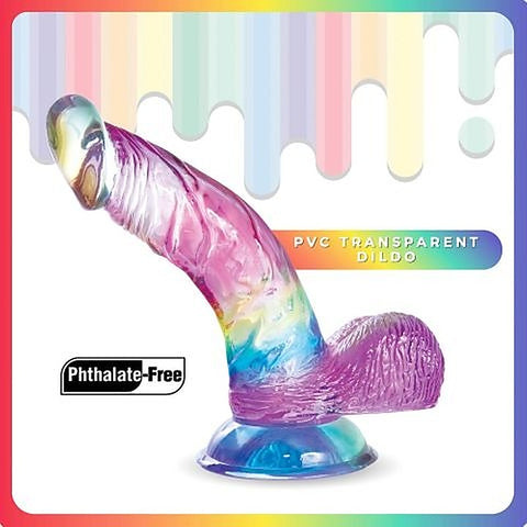 Excellent Power Jellido Clear Coloured 14 cm Curved Dildo