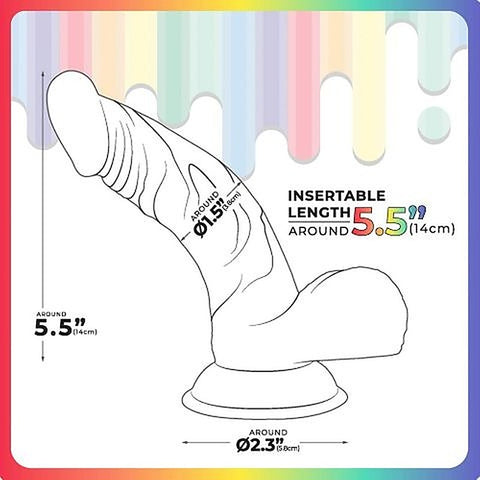 Excellent Power Jellido Clear Coloured 14 cm Curved Dildo