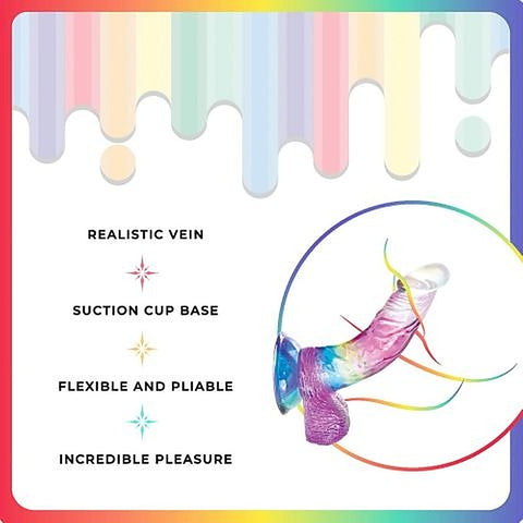 Excellent Power Jellido Clear Coloured 14 cm Curved Dildo