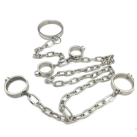 Press Key BDSM Play Collar, Wrist and Ankle Kit