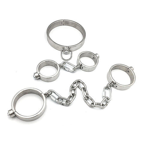 Press Key BDSM Play Collar, Wrist and Ankle Kit