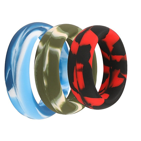 Mixed Color Men's Stretchy Silicone Penis Ring Set