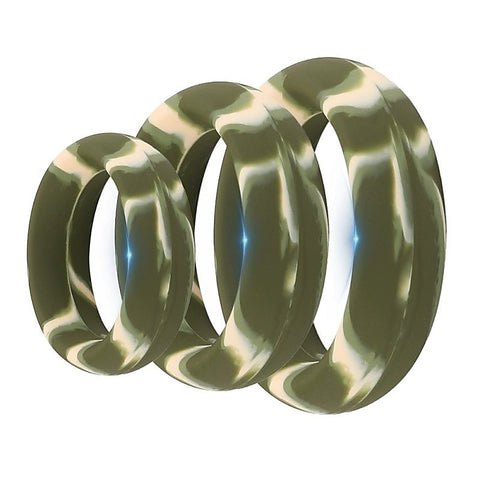 Mixed Color Men's Stretchy Silicone Penis Ring Set