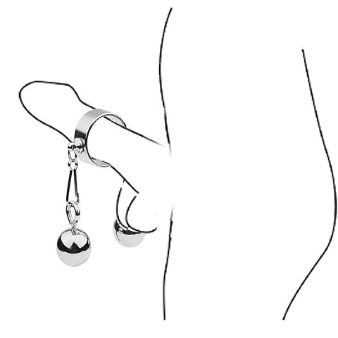 Bondage Play Penis Ring With Balls – Short by BDStyle