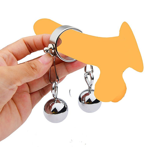 Bondage Play Penis Ring With Balls – Short by BDStyle