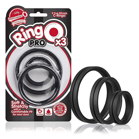 RingO Pro X3 Super Stretchy Cock Rings Set by Screaming O