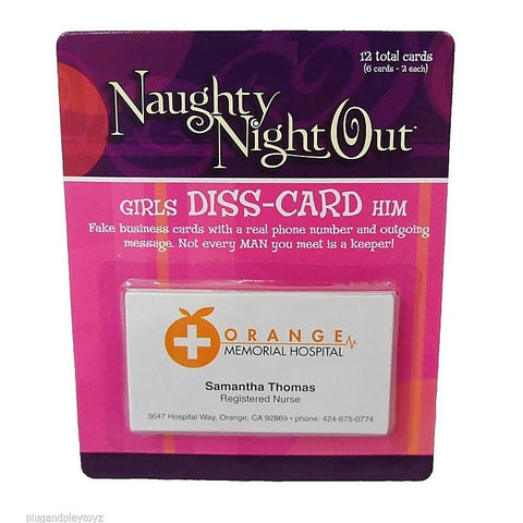 Naughty Night Out Girls Diss-card Him by Adam & Eve