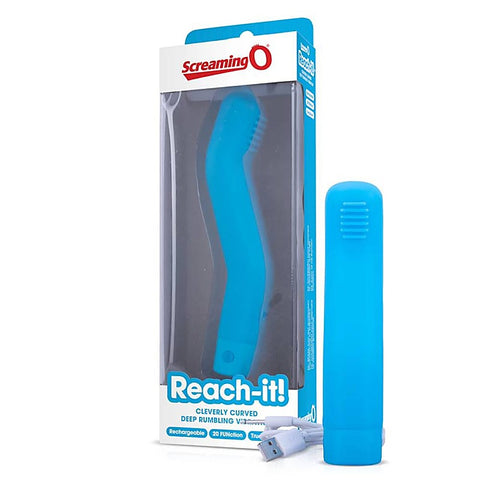 Charged Reach-it Rechargeable Curved Vibrator by Screaming O