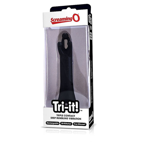 Charged Tri-It Black Triple Vibrator by Screaming O