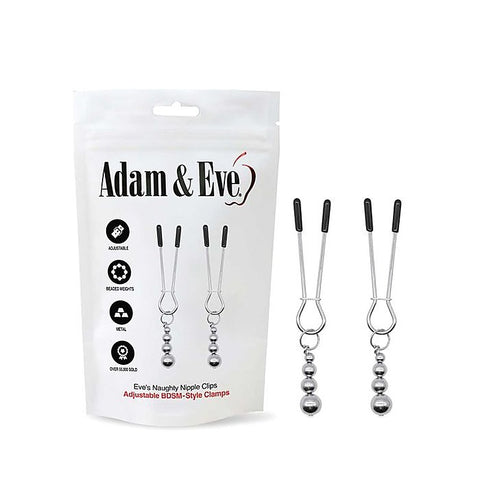 2 Piece Naughty Nipple Clips Set by Adam & Eve