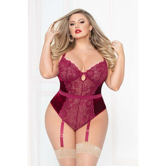 Smooth Like Velvet Womens Teddy by Seven 'til Midnight