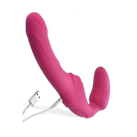 USB Rechargeable Vibrating Strapless Strap-On by Adam & Eve