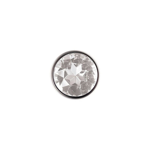 Metallic Butt Plug with Clear Gem Base by Adam & Eve