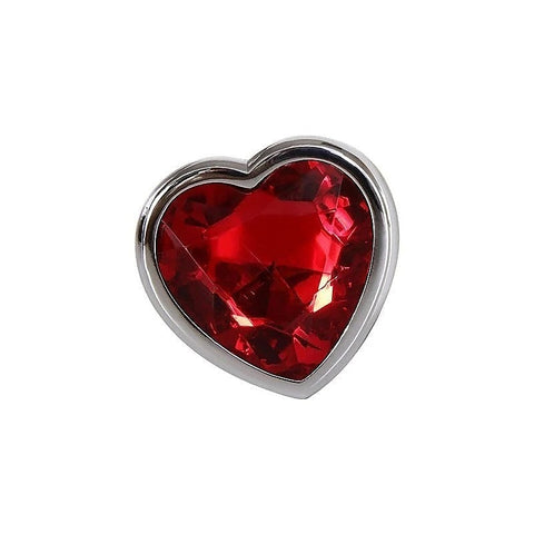 Metallic Gen Butt Plug with Heart Gem Base by Adam & Eve
