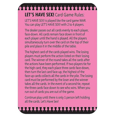 Let's Have Sex Naughty Adult Card Game by Little Genie