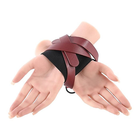 S&M Exs & Ohs Cross BDSM Cuffs by Sportsheets