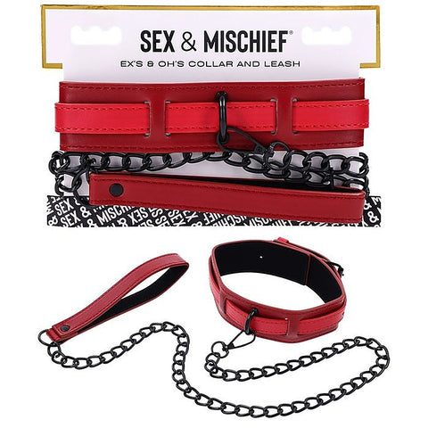 S&M Exs & Ohs Collar and Leash by Sportsheets