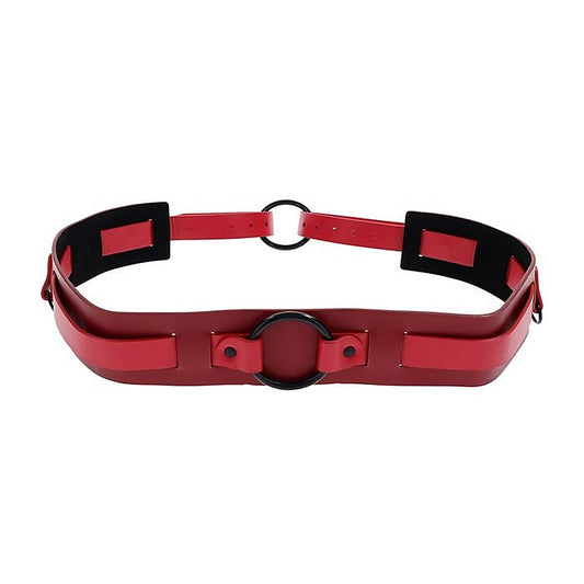 S&M Exs & Ohs Bound and Belted BDSM Collar by Sportsheets