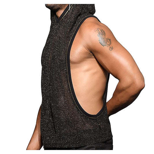 Golden Mesh Mens Gym Hoodie by Andrew Christian