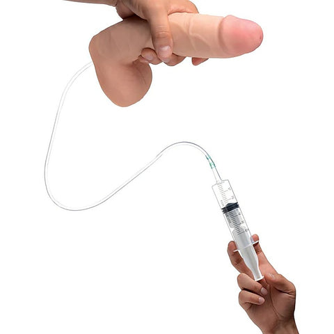 Squirting Dildo with Syringe 9in by XR Brands