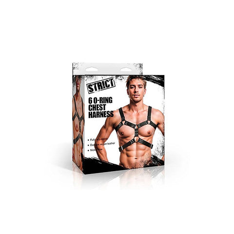 Strict 6 O-Ring BDSM Play Adjustable Chest Harness