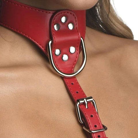 Female Chest Vegan Leather Harness by XR Brands