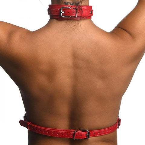 Female Chest Vegan Leather Harness by XR Brands
