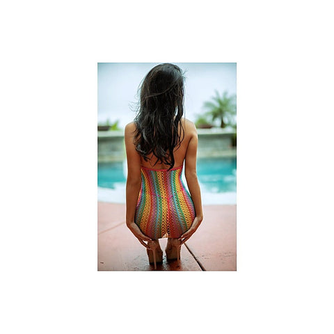 Killer Legs Vibrant Halter Infinity Womens Mini Dress