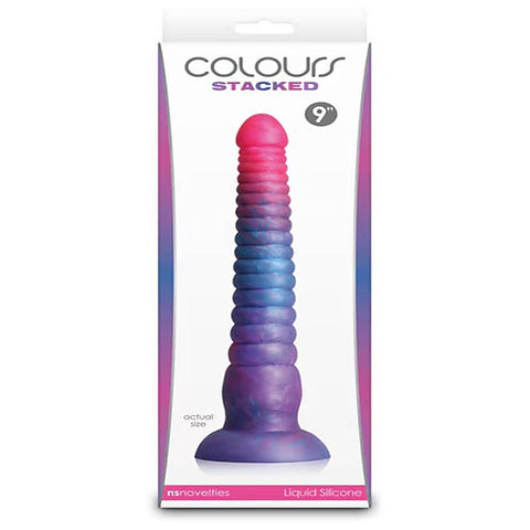 Colours Stacked 9 Inch Realistic Dildo by NS Novelties