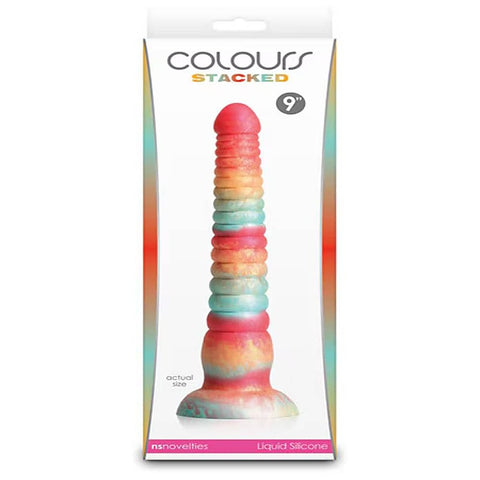 Colours Stacked 9 Inch Realistic Dildo by NS Novelties