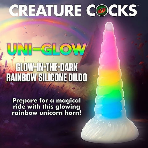 Creature Cocks Uni-Glow Unicorn Fantasy Dildo by XR Brands