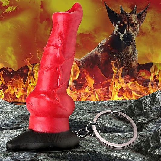 Hell-Hound Fantasy Dildo Keyring by XR Brands