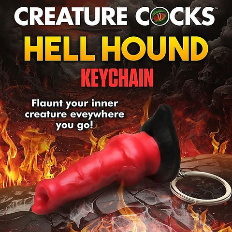 Hell-Hound Fantasy Dildo Keyring by XR Brands
