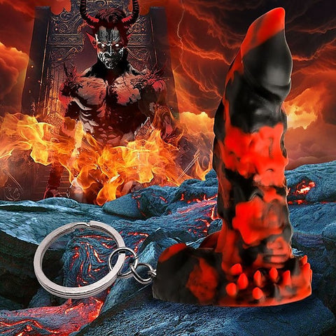 Fire Demon Fantasy Dildo Keyring by XR Brands