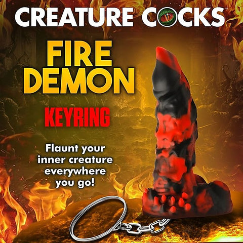 Fire Demon Fantasy Dildo Keyring by XR Brands