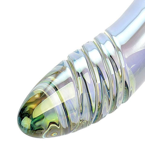FAIRY WAND Ridged Glass Dildo by Adam & Eve
