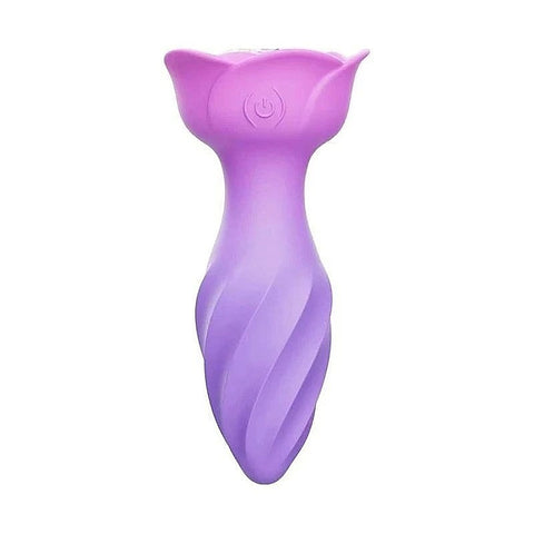 Rotating & Vibrating Rose Anal Plug by Adam & Eve