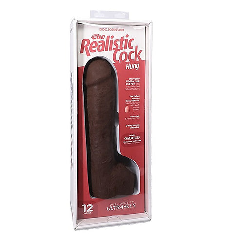Hung 12 Inch Ultraskyn Realistic Cock With Balls