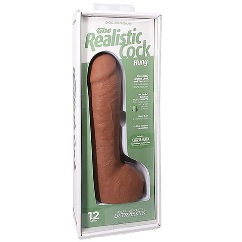 Hung 12 Inch Ultraskyn Realistic Cock With Balls
