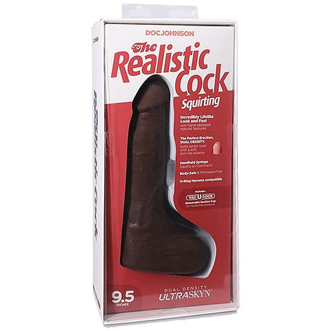 9.5 Inch Ultraskyn Squirting Cock With Balls by Doc Johnson
