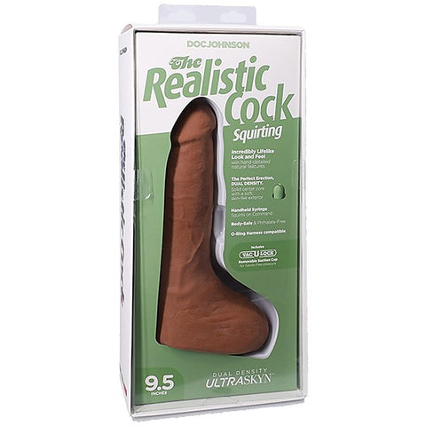 9.5 Inch Ultraskyn Squirting Cock With Balls by Doc Johnson