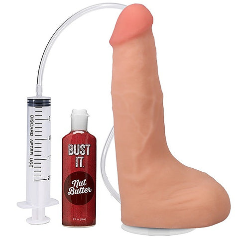 9.5 Inch Ultraskyn Squirting Cock With Balls by Doc Johnson