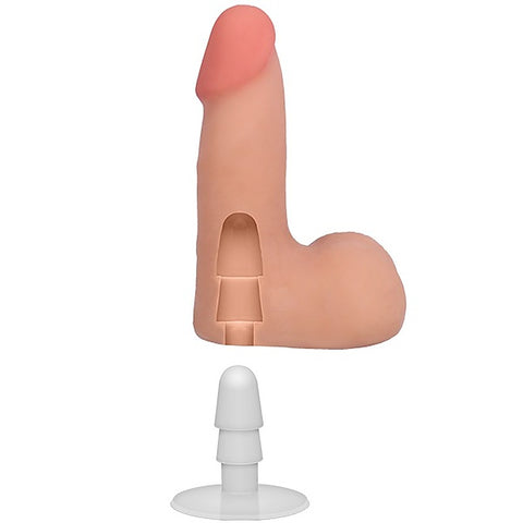 Vac-U-Lock Suction Cup 5 Inch Realistic Cock With Balls