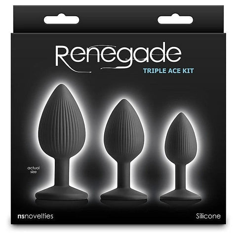 Renegade Triple Ace Textured Anal Plug Kit by NS Novelties