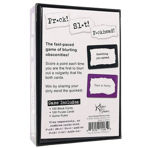 Pr*ck Sl*t F*ckhead Card Game by Kheper Games