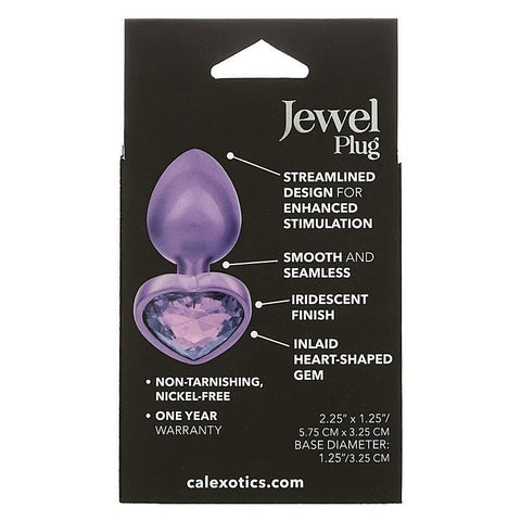 Jewel Amethyst Heart Shape Butt Plug by California Exotics