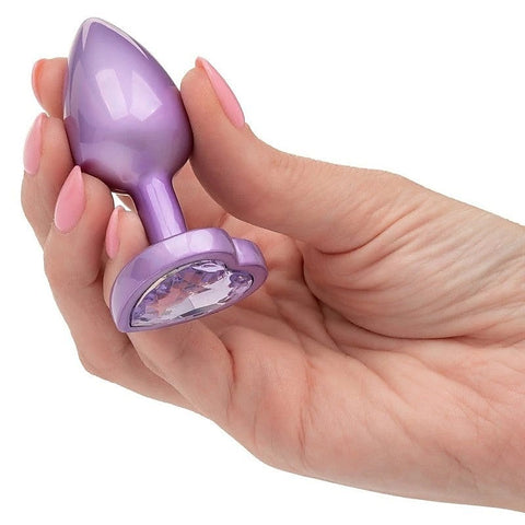 Jewel Amethyst Heart Shape Butt Plug by California Exotics