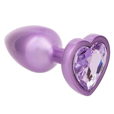 Jewel Amethyst Heart Shape Butt Plug by California Exotics
